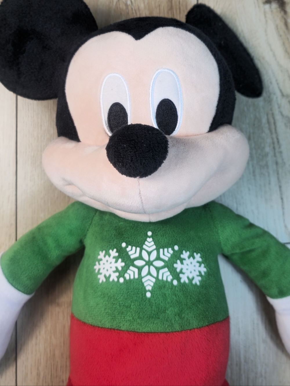 Disney Mickey Mouse Plush in Green, Red, Black & Cream